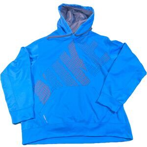 Nike Therma-Fit Fleece Blue Pullover Hoodie Men's Size L Graphic Hooded Pockets
